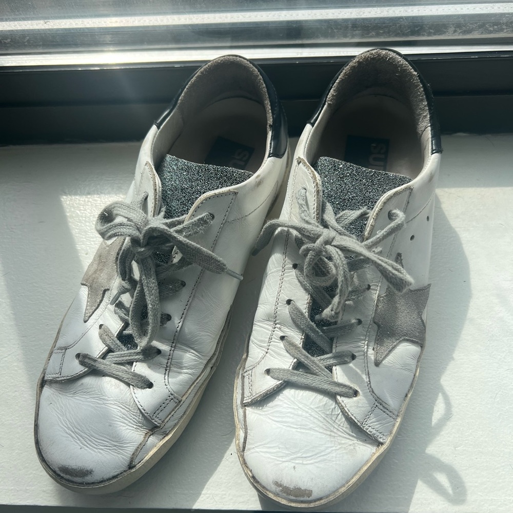 Golden Goose Limited Edition Swarovski Crystal Tongue Sneakers